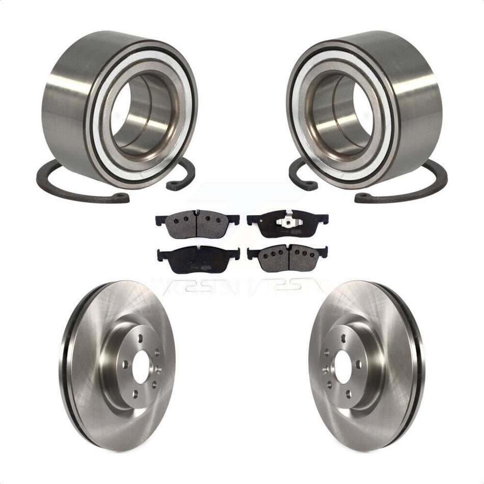 Front Wheel Bearing With Disc Brake Rotors And Semi-Metallic Pads Kit For Land Rover Discovery Sport Range Evoque Jaguar E-Pace KBB-114374
