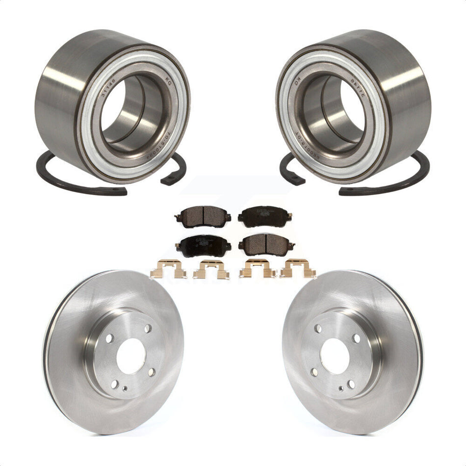 Front Wheel Bearing With Disc Brake Rotors And Ceramic Pads Kit For Toyota Yaris iA KBB-114400