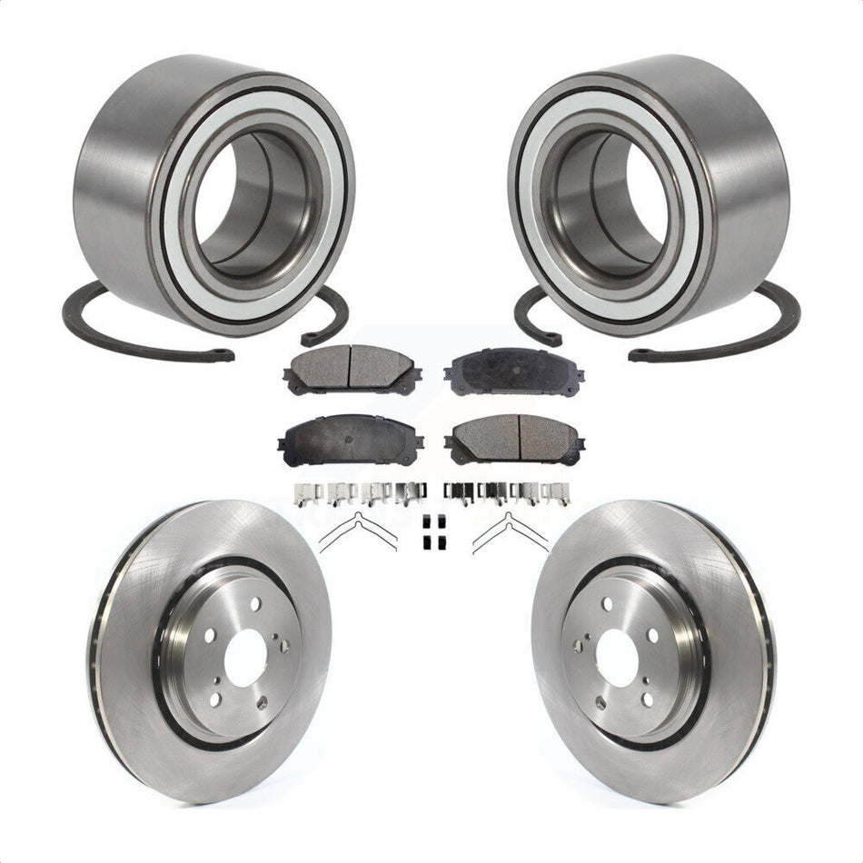Front Wheel Bearing With Disc Brake Rotors And Ceramic Pads Kit For 2016 Lexus RX350 KBB-114402