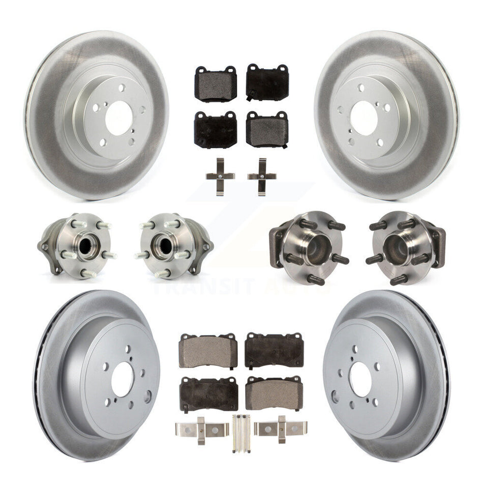 Front Rear Hub Bearing Coat Brake Rotor Pads Kit (10Pc) For Toyota 86 TRD Special Edition KBB-114615