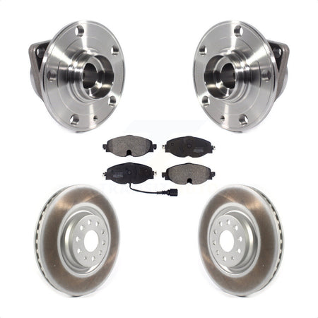 Front Hub Bearing Coat Brake Rotor Pad Kit For Volkswagen GTI Without Performance Package KBB-114653