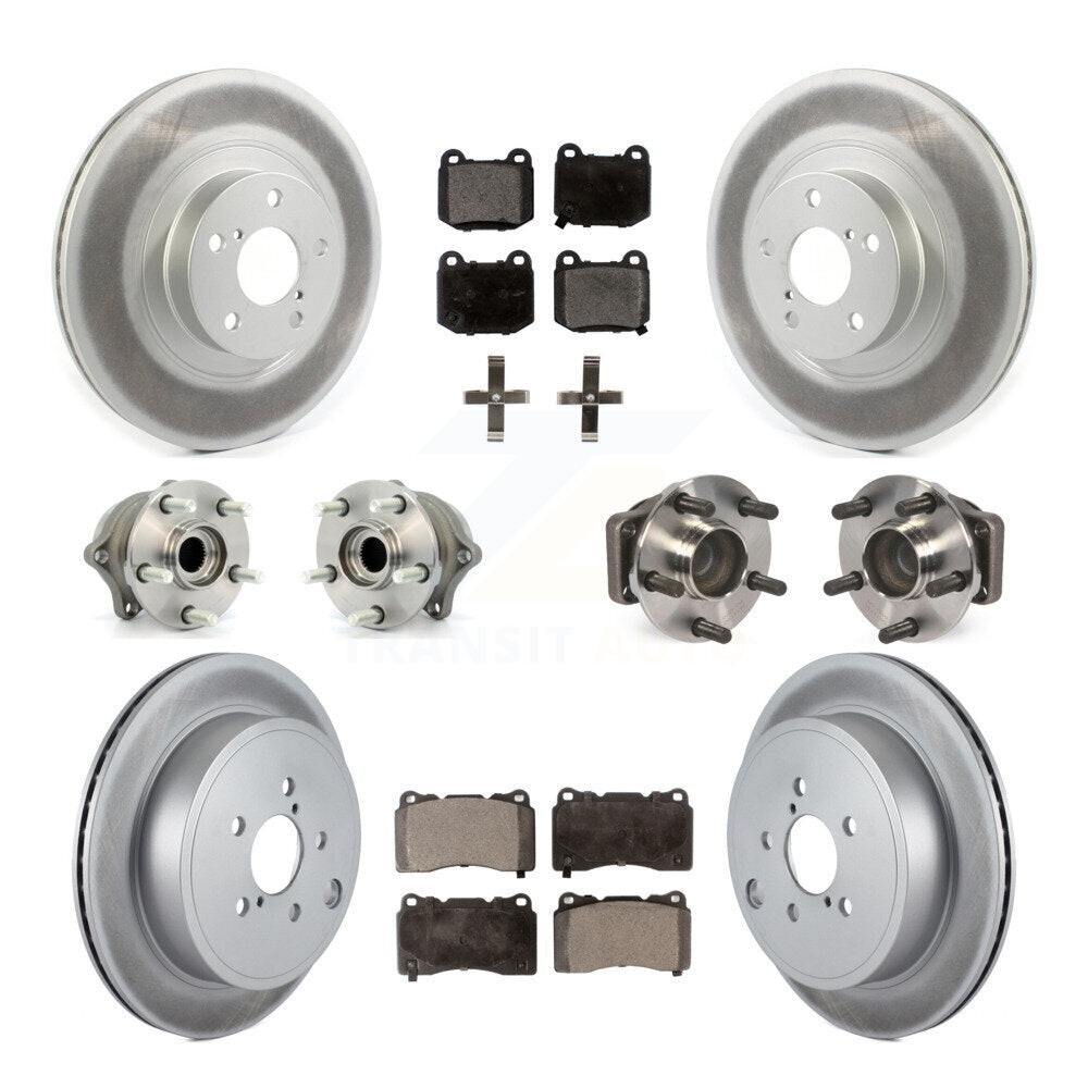 Front Rear Hub Bearing Coat Brake Rotor Pads Kit (10Pc) For Toyota 86 TRD Special Edition KBB-114727
