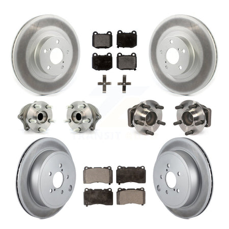 Front Rear Hub Bearing Coat Brake Rotor Pads Kit (10Pc) For Toyota 86 TRD Special Edition KBB-114727