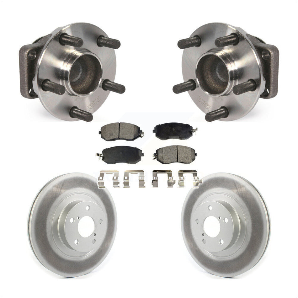 Front Hub Bearing Assembly With Coated Disc Brake Rotors And Ceramic Pads Kit For Scion FR-S Subaru BRZ Toyota 86 KBB-114786