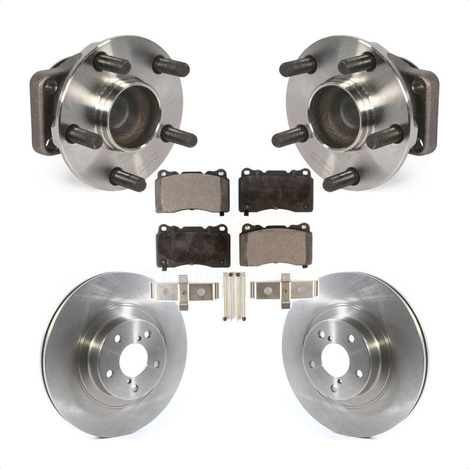 Front Hub Bearing Assembly With Disc Brake Rotors And Semi-Metallic Pads Kit For 2019 Toyota 86 TRD Special Edition Without Brembo Brakes KBB-114817