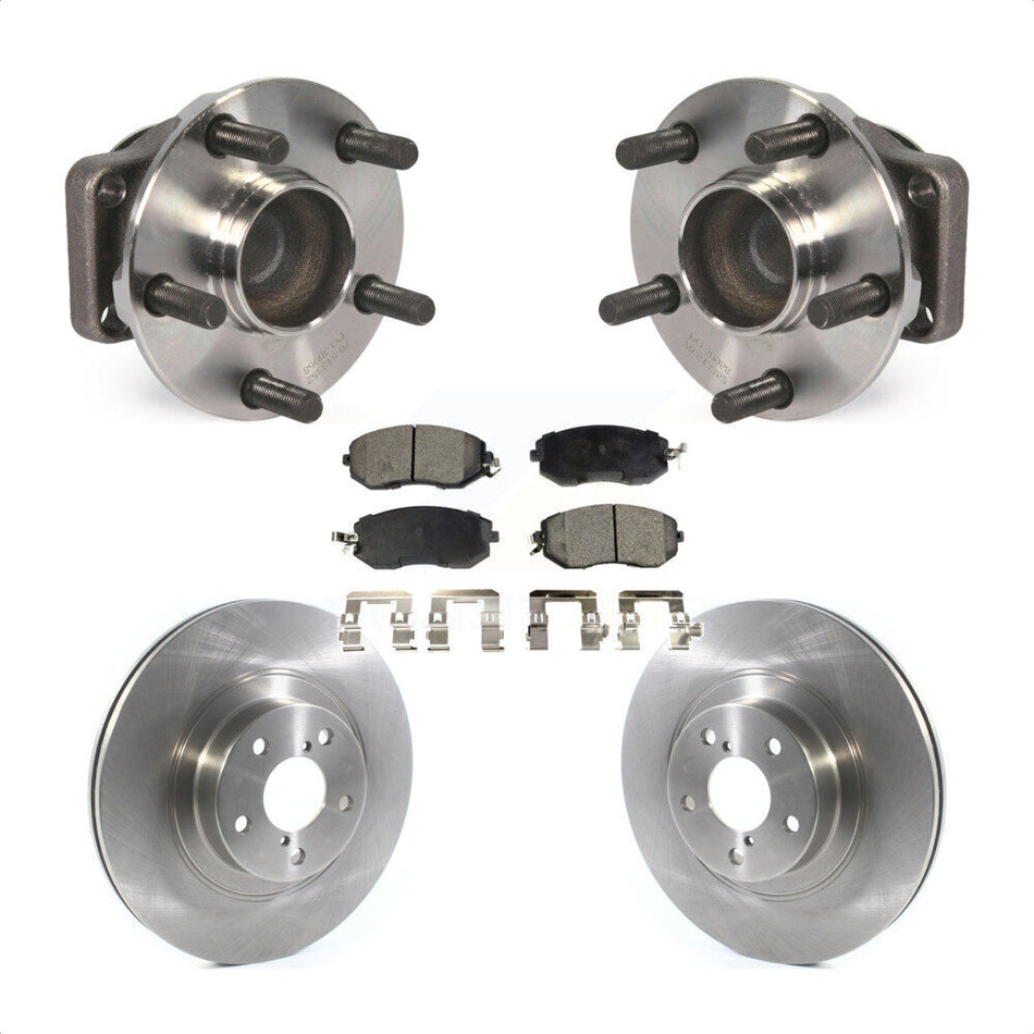 Front Hub Bearing Assembly With Disc Brake Rotors And Semi-Metallic Pads Kit For Scion FR-S Subaru BRZ Toyota 86 KBB-114818