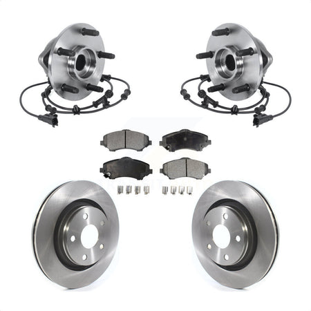 Front Hub Bearing Brake Rotor & Pad Kit For Jeep Wrangler With 332mm Diameter KBB-114819