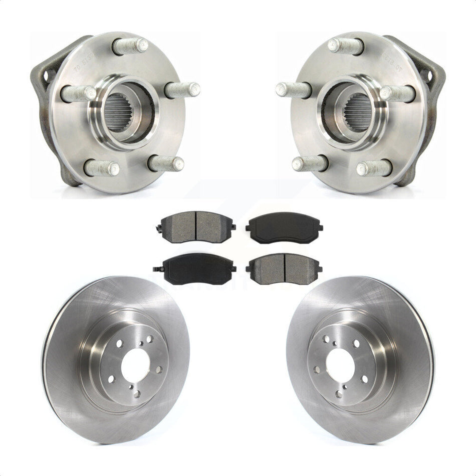 Front Hub Bearing Assembly With Disc Brake Rotors And Semi-Metallic Pads Kit For Subaru Outback Legacy Forester Impreza KBB-114831