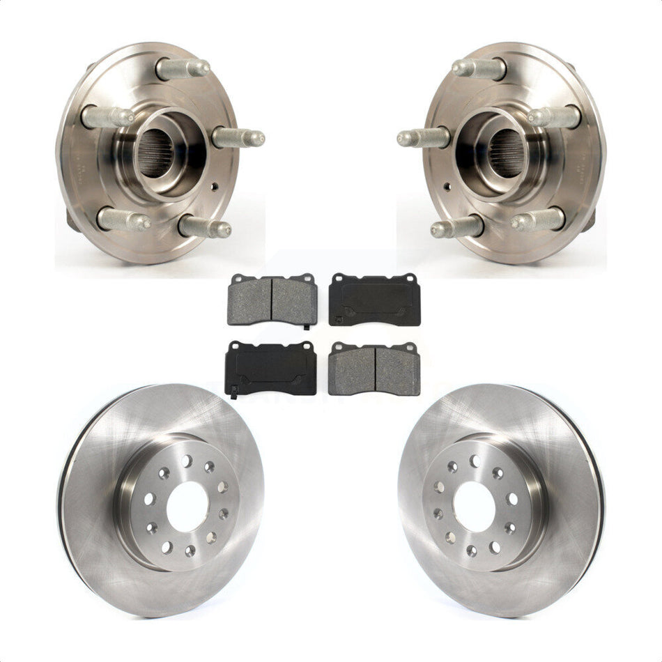 Front Hub Bearing Assembly With Disc Brake Rotors And Semi-Metallic Pads Kit For Chevrolet Camaro Cadillac CTS KBB-114835