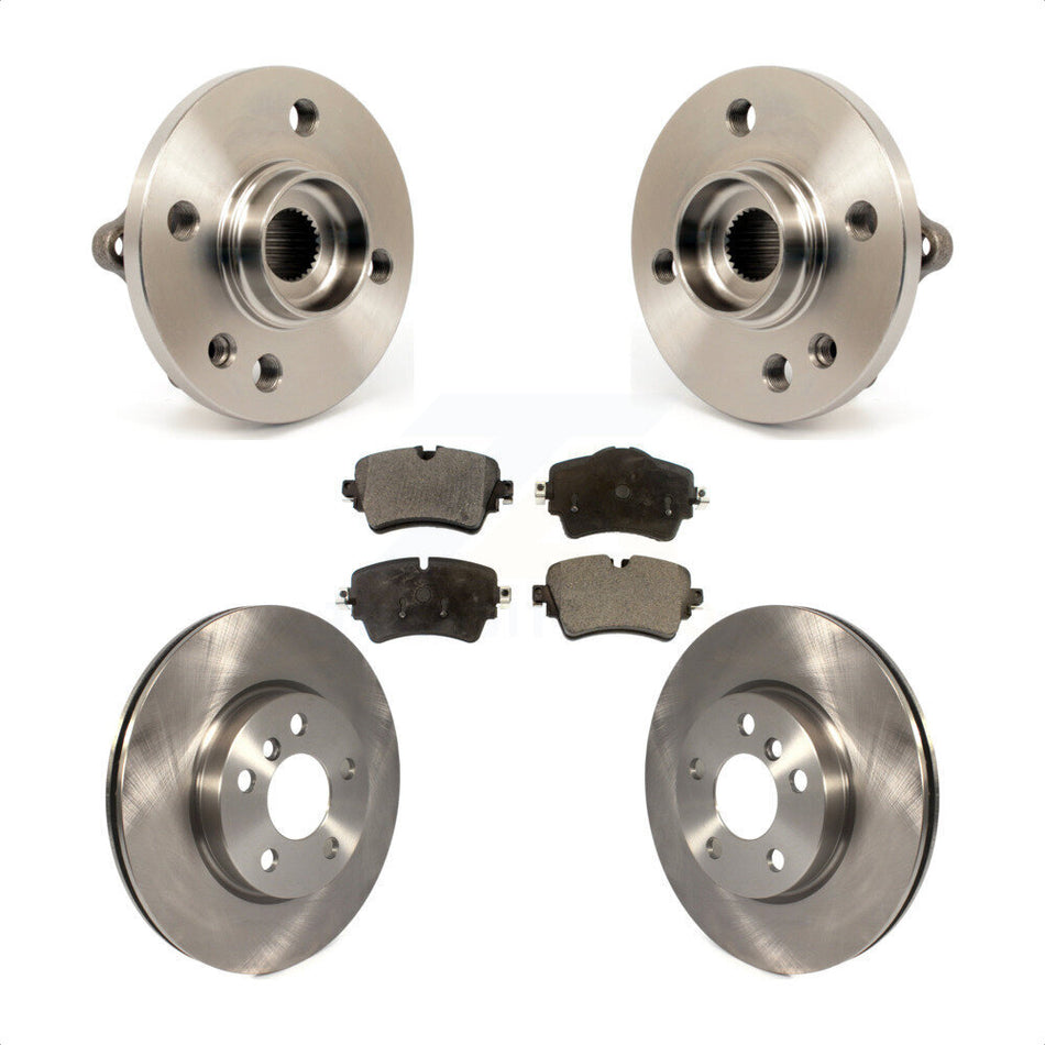 Front Hub Bearing Assembly With Disc Brake Rotors And Ceramic Pads Kit For 2015 Mini Cooper Convertible Coupe 294mm Diameter Rotor 5 Lug Wheels KBB-114876