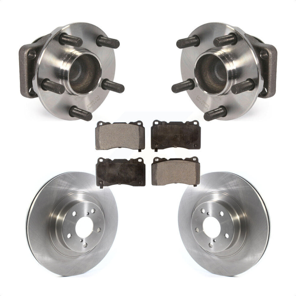 Front Hub Bearing Assembly With Disc Brake Rotors And Ceramic Pads Kit For 2019 Toyota 86 TRD Special Edition Without Brembo Brakes KBB-114877