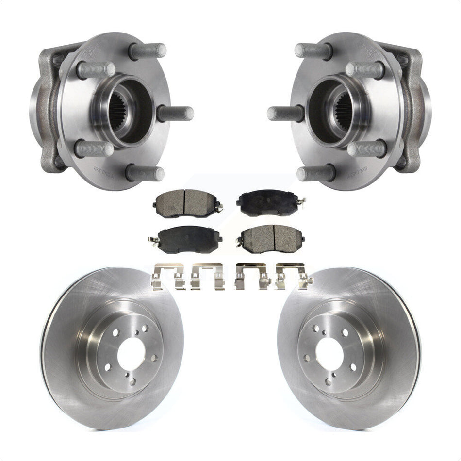 Front Hub Bearing Assembly With Disc Brake Rotors And Ceramic Pads Kit For Subaru Forester Crosstrek XV 292mm Diameter Rotor KBB-114884