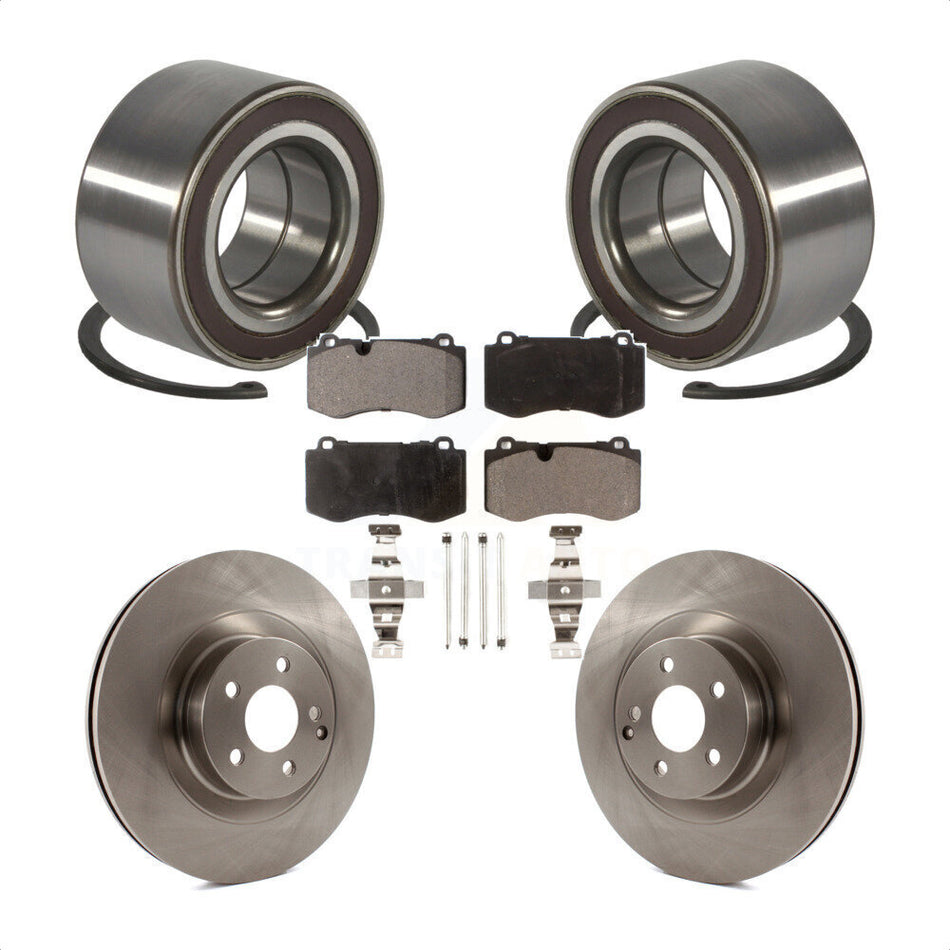 Front Wheel Bearing With Disc Brake Rotors And Semi-Metallic Pads Kit For Mercedes-Benz S550 CL550 S350 KBB-114912