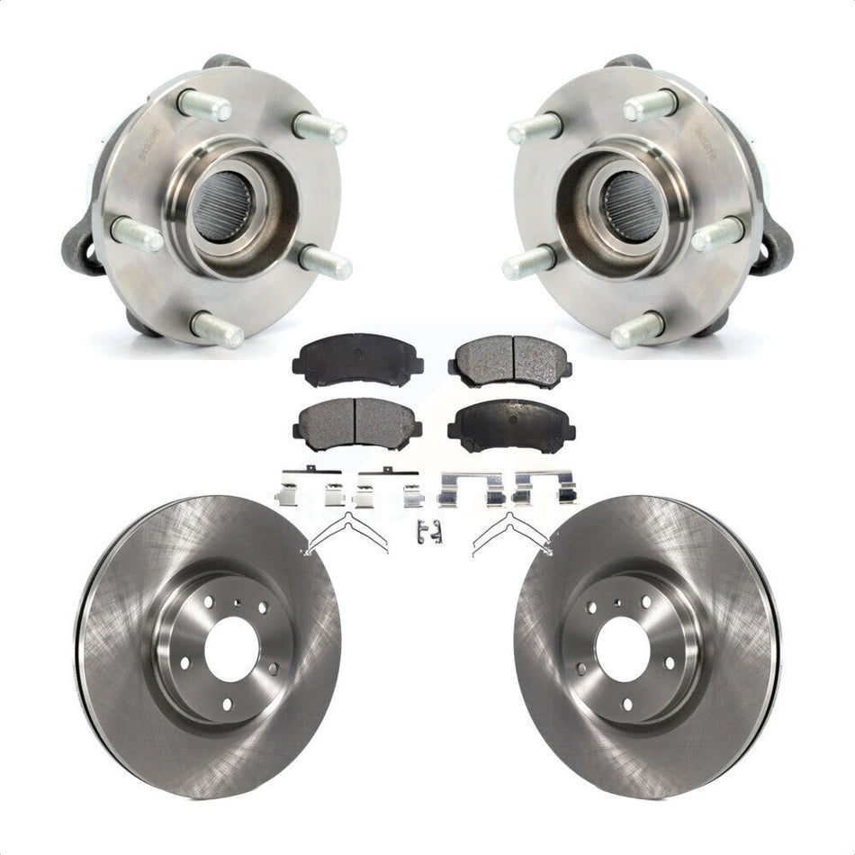 Front Hub Bearing Assembly With Disc Brake Rotors And Semi-Metallic Pads Kit For Nissan Maxima KBB-115123