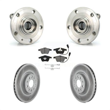 Front Hub Bearing Assembly Coated Disc Brake Rotors And Pads Kit For Volkswagen CC KBB-115291