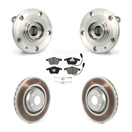 Front Hub Bearing Assembly Coated Disc Brake Rotors And Pads Kit For Audi TT Quattro TTS KBB-115293