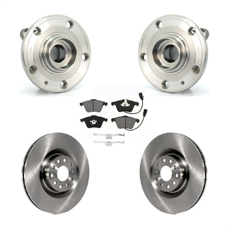 Front Hub Bearing Assembly Disc Brake Rotors And Pads Kit For Volkswagen Passat CC Golf R KBB-115318