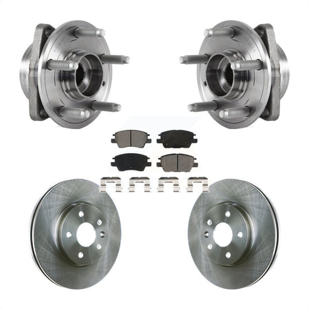 Front Hub Bearing Assembly Disc Brake Rotor And Pads Kit For Chevrolet Cruze Volt Bolt EV KBB-115328