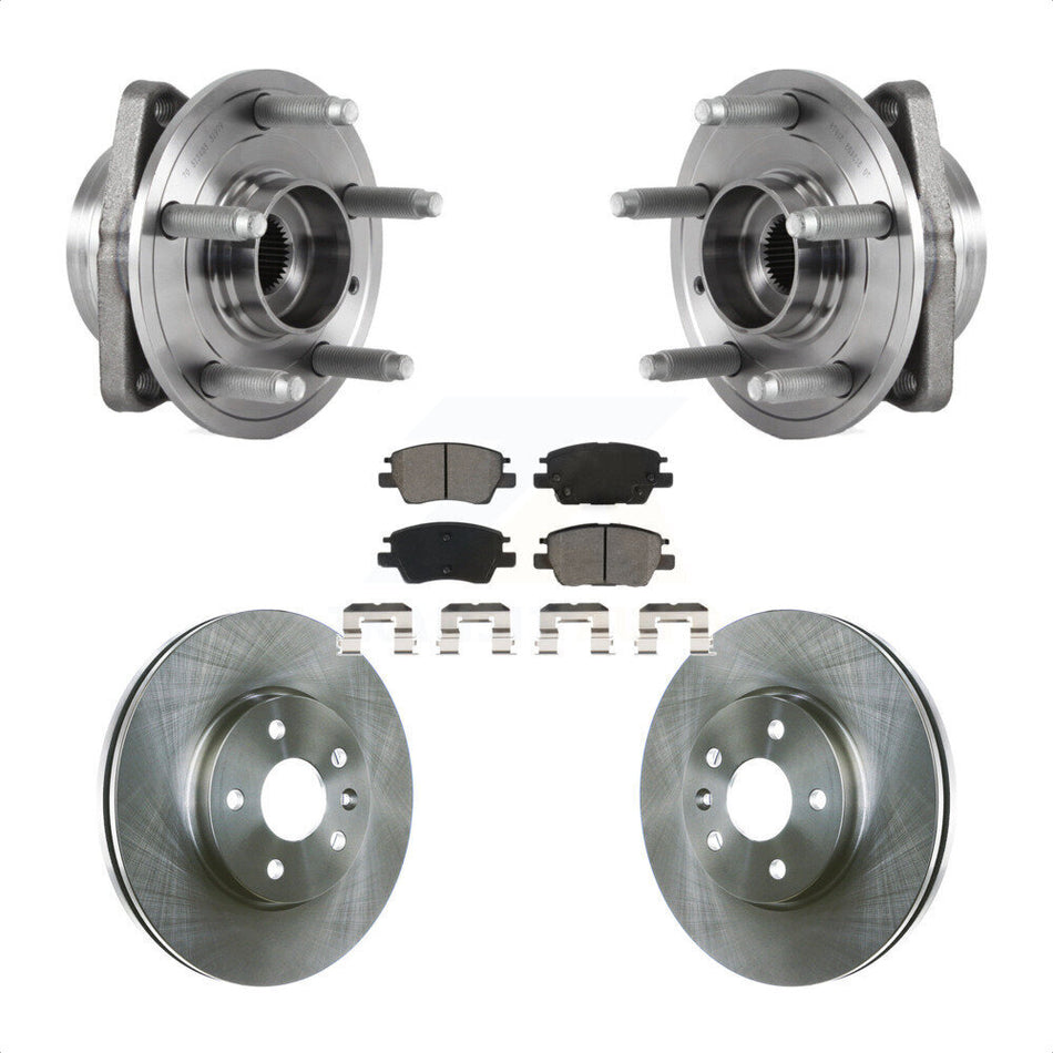 Front Hub Bearing Assembly Disc Brake Rotor And Pads Kit For Chevrolet Cruze Volt Bolt EV KBB-115328