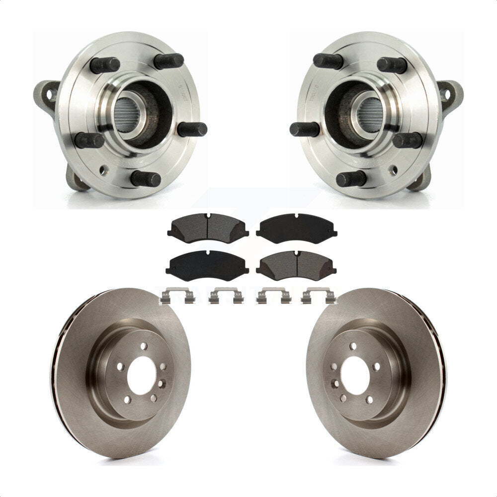 Front Hub Bearing Assembly Disc Brake Rotors And Pads Kit For Land Rover Range Sport LR4 KBB-115332
