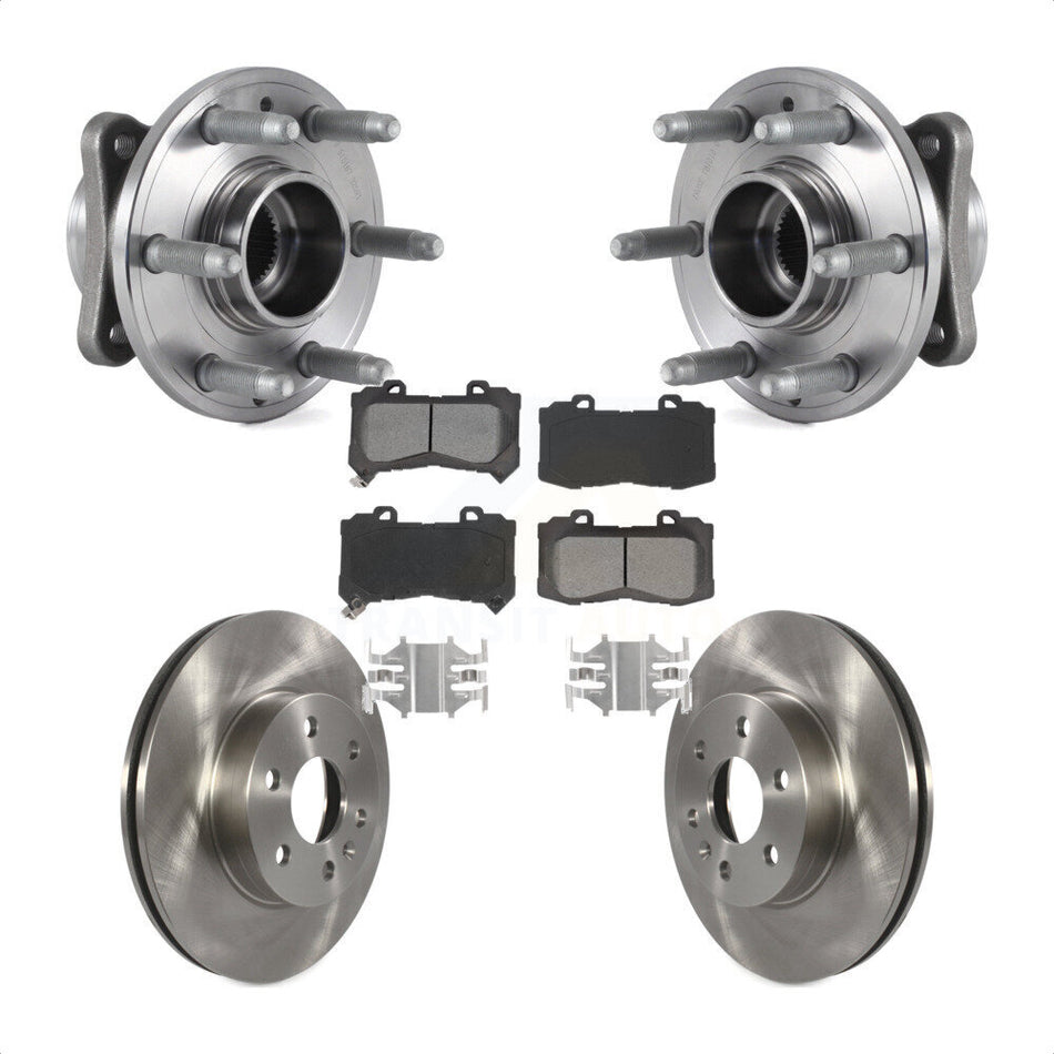 Front Hub Bearing Brake Rotor And Pad Kit For 2015-2020 Chevrolet Colorado GMC Canyon 4WD KBB-115334