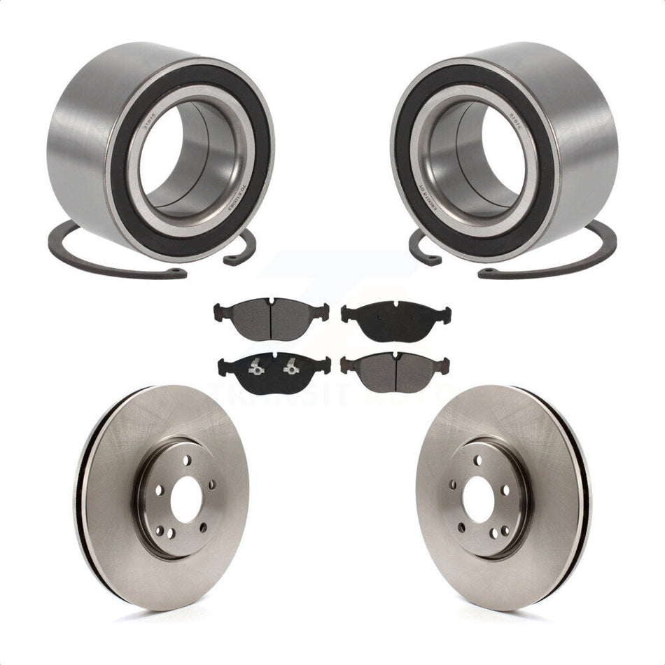 Front Wheel Bearing Disc Brake Rotors And Pads Kit For Mercedes-Benz E500 4Matic with AWD KBB-115701
