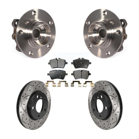 Front Hub Bearing Coat Drill Slot Brake Rotor Pads Kit For Mini Cooper Countryman Paceman KBB-115779