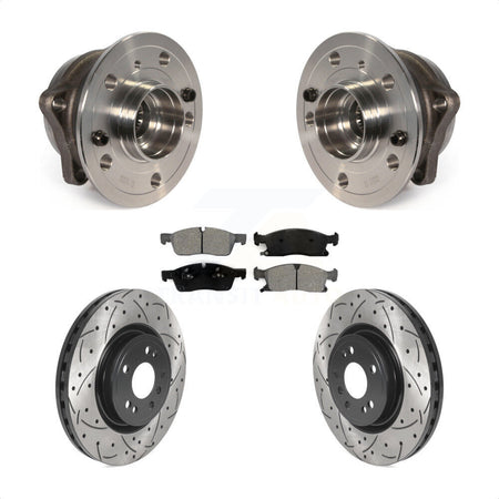 Front Hub Bearing Drilled Slot Brake Rotor & Pad Kit For Mercedes-Benz ML350 GLE350 ML250 KBB-115913
