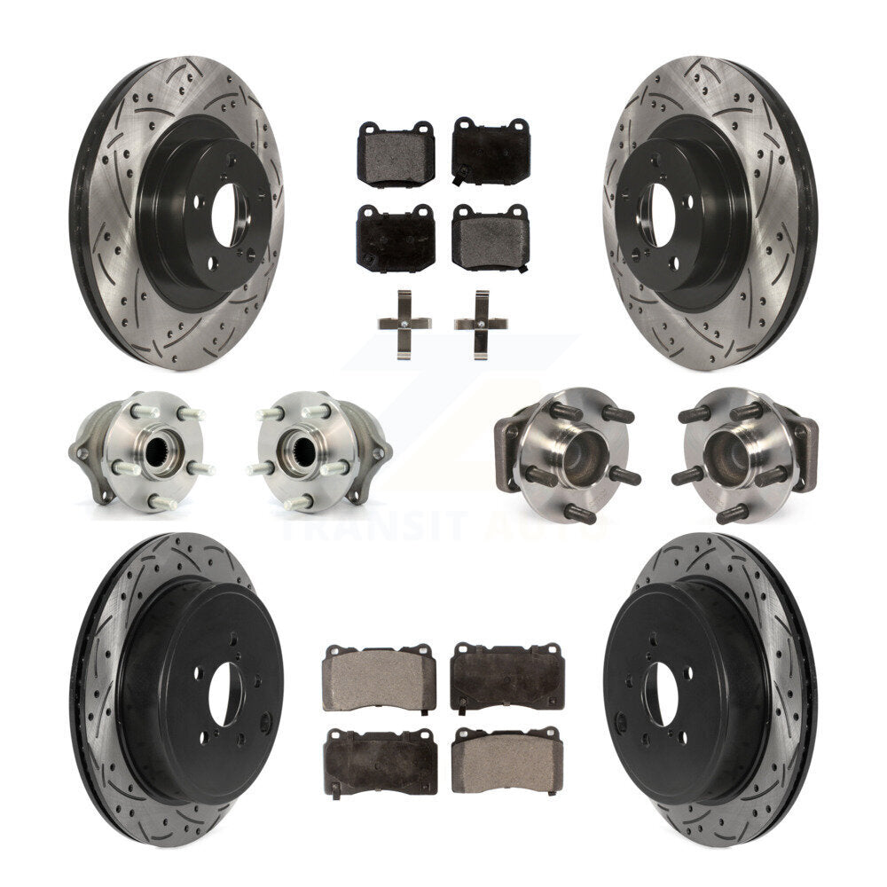 Front Rear Hub Bearing Coat Brake Rotor Pads Kit (10Pc) For Toyota 86 TRD Special Edition KBB-115953