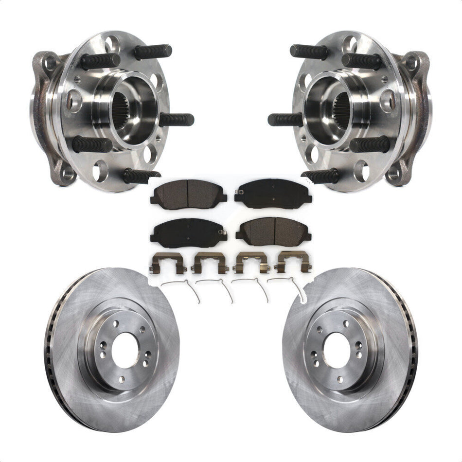 Front Hub Bearing Assembly With Disc Brake Rotors And Ceramic Pads Kit For Hyundai Santa Fe XL KBB-116171