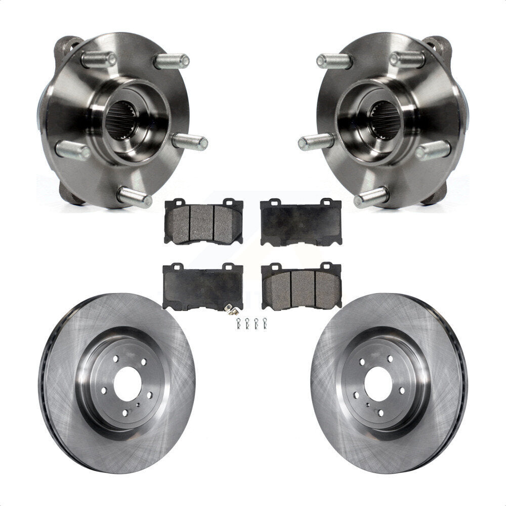 Front Hub Bearing Brake Rotor And Pad Kit For INFINITI Q50 Q60 M37 FX50 QX70 Q70 Q70L M56 KBB-116686
