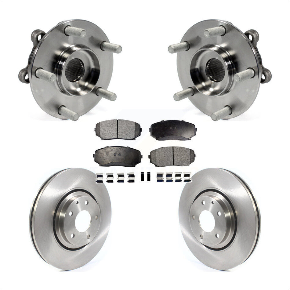 Front Hub Bearing Assembly With Disc Brake Rotors And Ceramic Pads Kit For 2019-2022 Mazda CX-5 Turbocharged KBB-116854