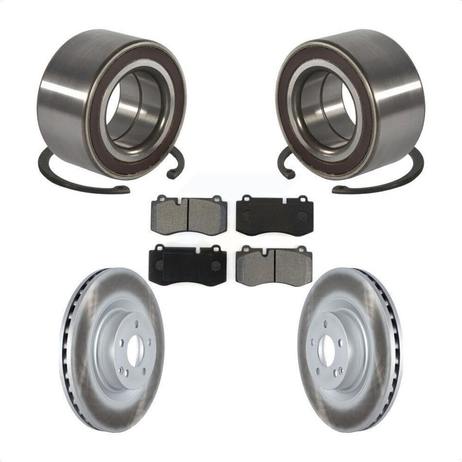 Front Wheel Bearing With Coated Disc Brake Rotors And Semi-Metallic Pads Kit For Mercedes-Benz S550 CL550 S350 KBB-116865