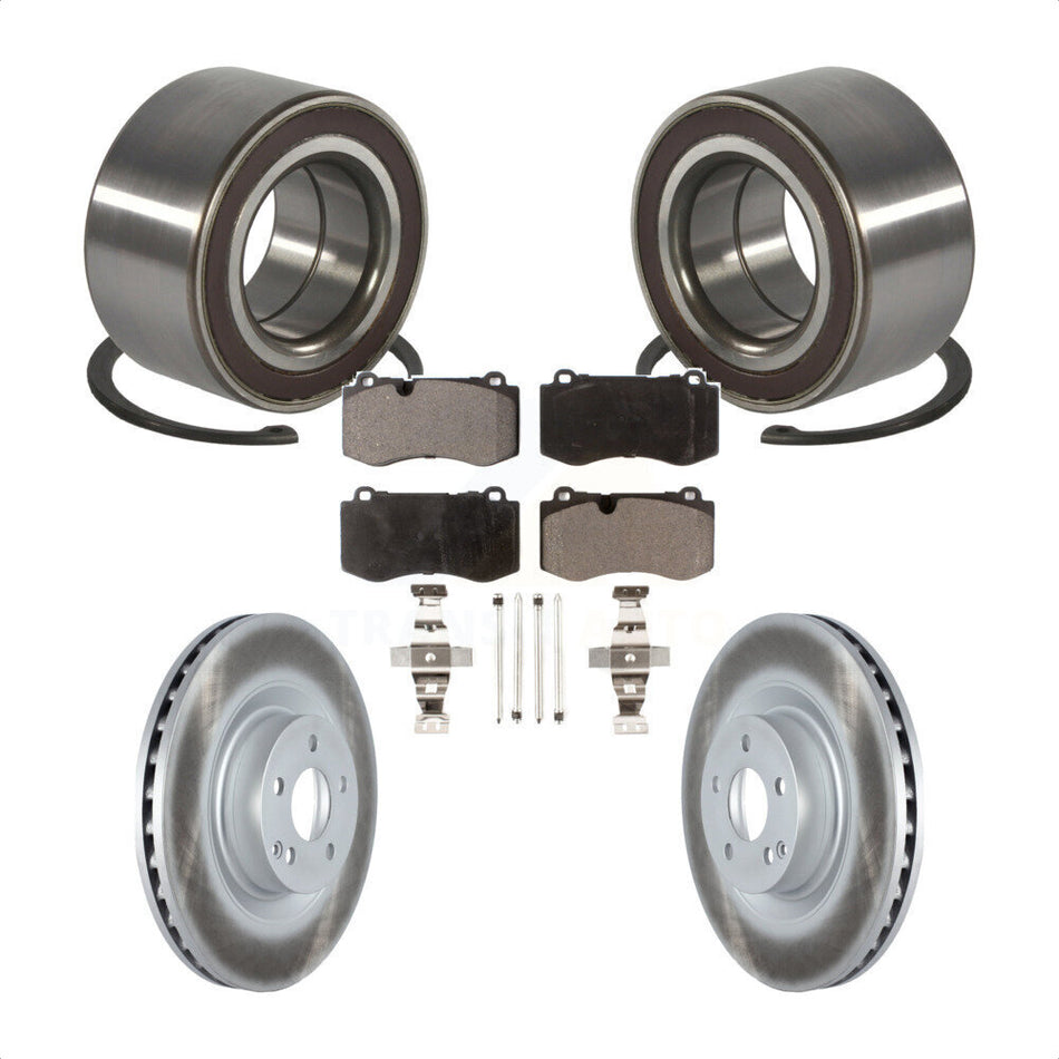Front Wheel Bearing With Coated Disc Brake Rotors And Ceramic Pads Kit For Mercedes-Benz S550 CL550 S350 KBB-116870