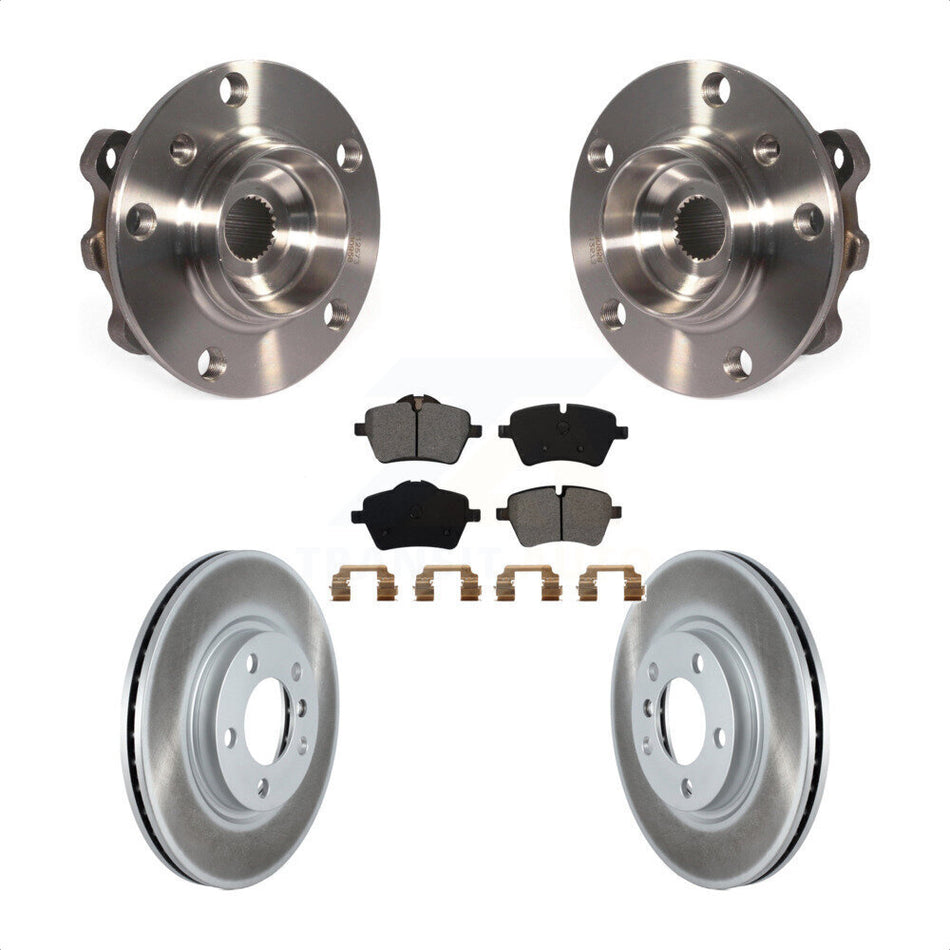 Front Hub Bearing Assembly With Coated Disc Brake Rotors And Semi-Metallic Pads Kit For Mini Cooper Countryman Paceman KBB-116911