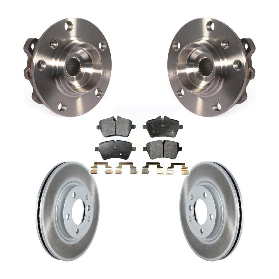 Front Hub Bearing Assembly With Coated Disc Brake Rotors And Ceramic Pads Kit For Mini Cooper Countryman Paceman KBB-116937