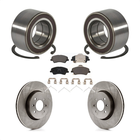 Front Wheel Bearing Disc Brake Rotors And Ceramic Pads Kit For Kia Rio Hyundai Accent KBB-117041