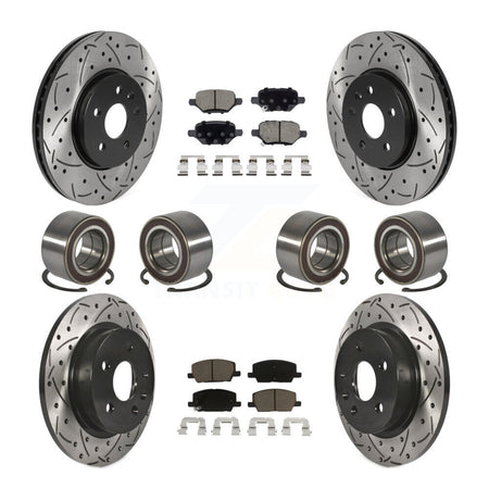 Front Rear Bearing Coated Brake Rotor Pads Kit (10Pc) For Buick Encore Chevrolet Trax AWD KBB-117780