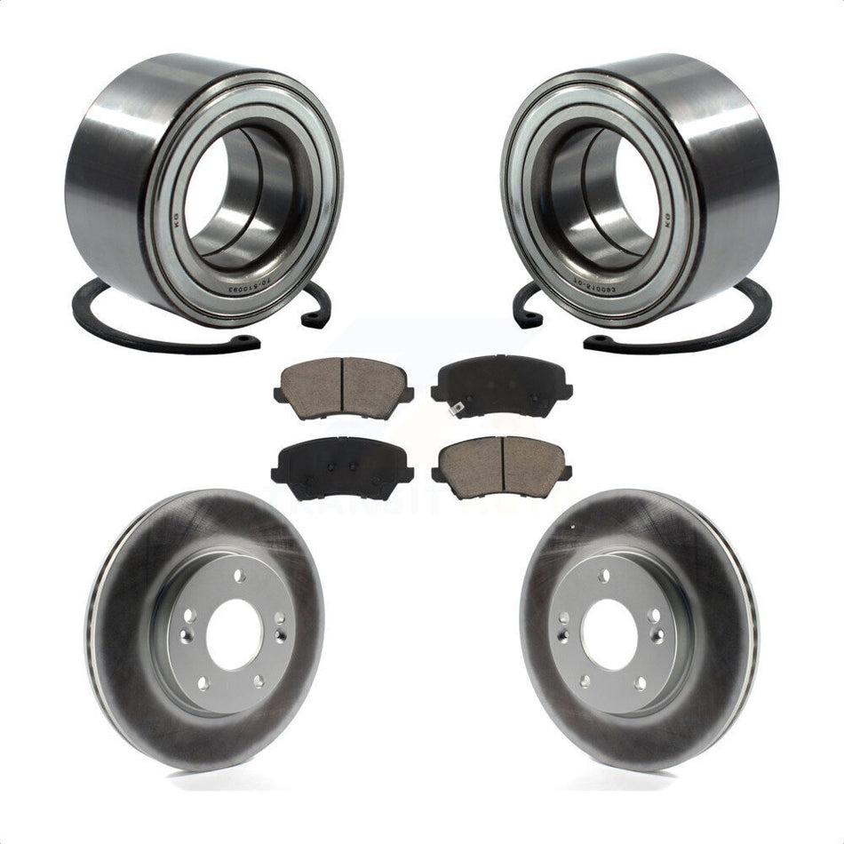 Front Wheel Bearing Coat Brake Rotor Pad Kit For Kia Forte Hyundai Elantra GT Forte5 Koup KBB-118163