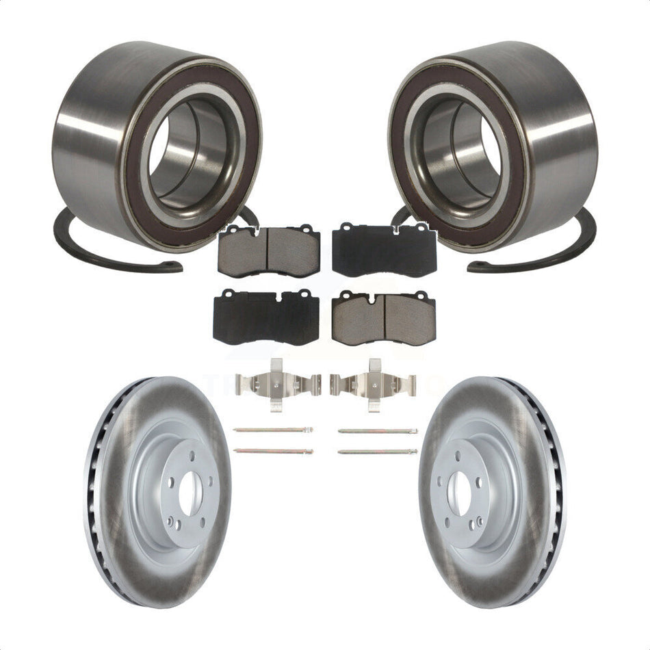 Front Wheel Bearing With Coated Disc Brake Rotors And Ceramic Pads Kit For Mercedes-Benz S550 CL550 S350 KBB-118189