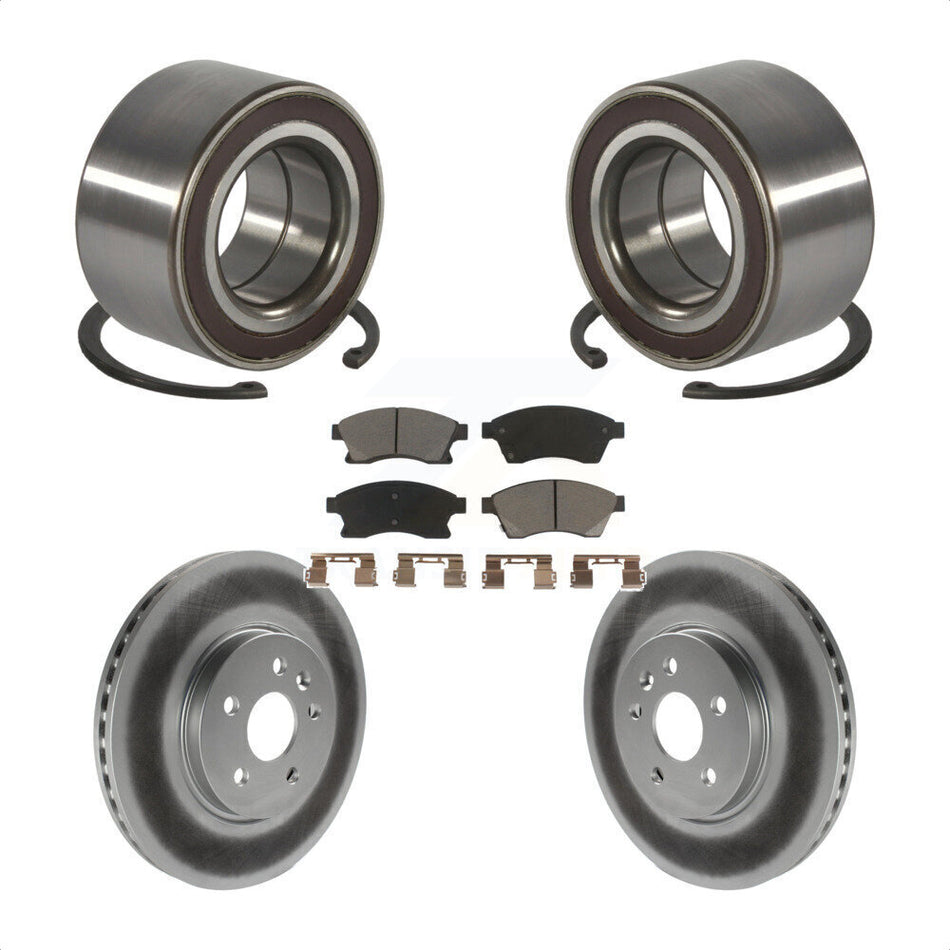Front Wheel Bearing With Coated Disc Brake Rotors And Ceramic Pads Kit For Chevrolet Buick Encore Trax Sonic KBB-118206