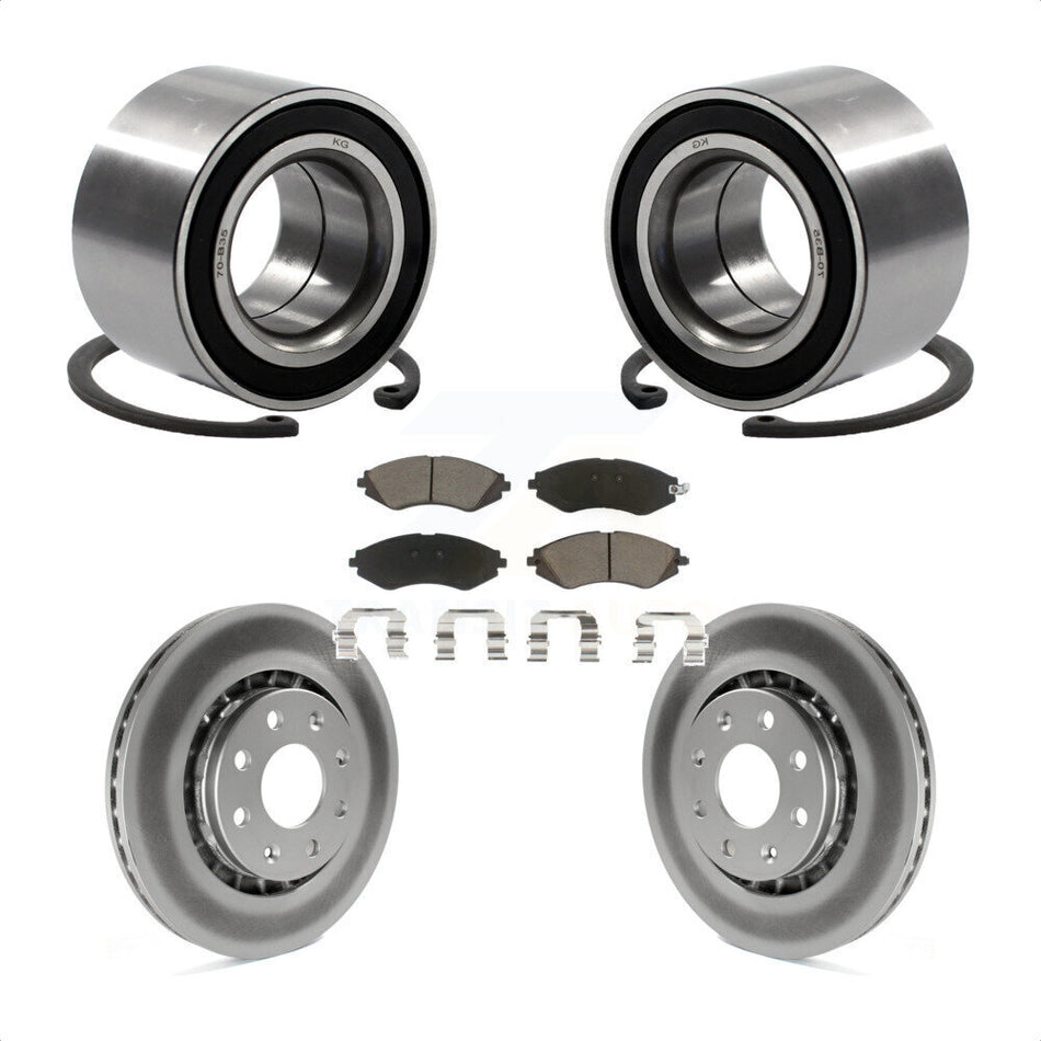 Front Wheel Bearing With Coated Disc Brake Rotors And Ceramic Pads Kit For Chevrolet Aveo Spark Aveo5 Pontiac G3 Suzuki Wave Wave5 Swift+ KBB-118207