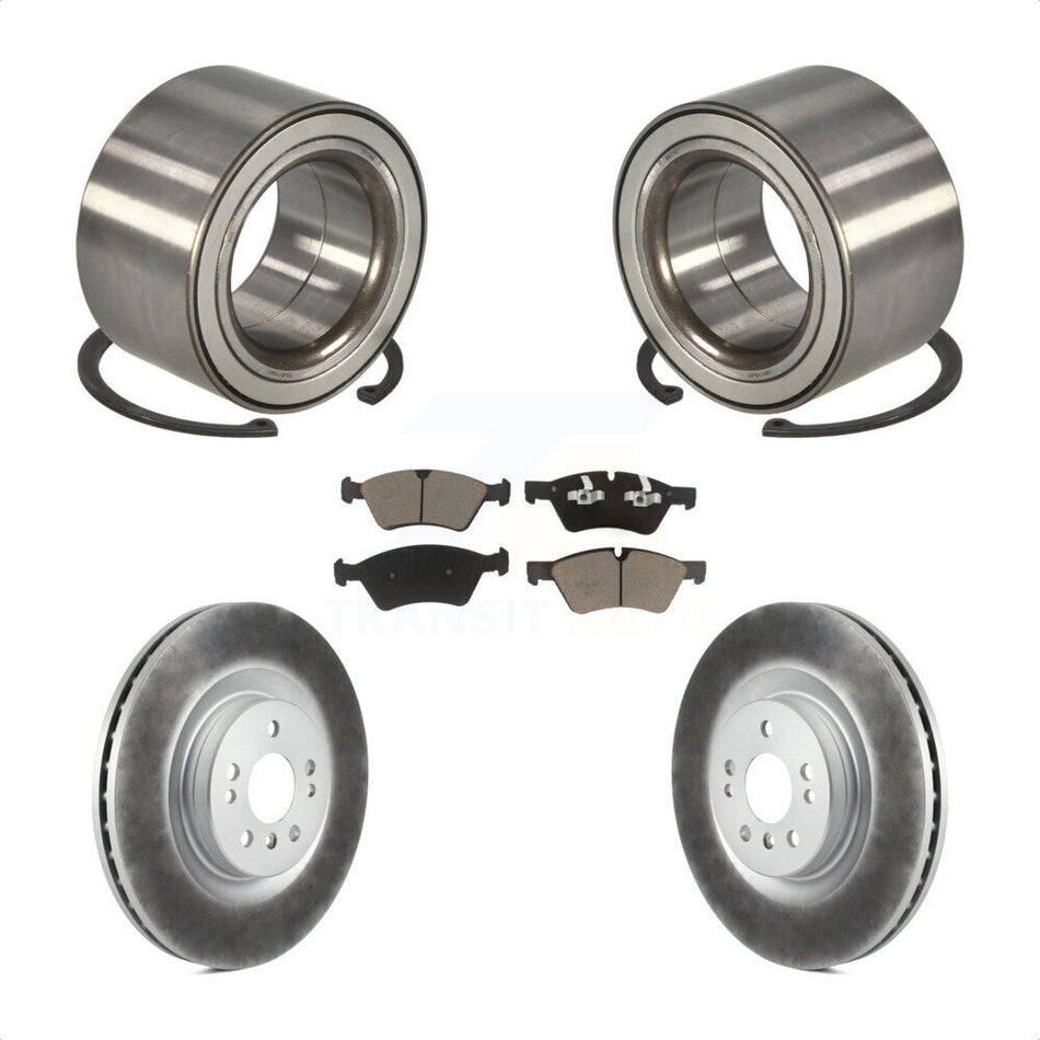 Front Wheel Bearing With Coated Disc Brake Rotors And Ceramic Pads Kit For Mercedes-Benz ML350 R350 ML320 ML550 KBB-118216