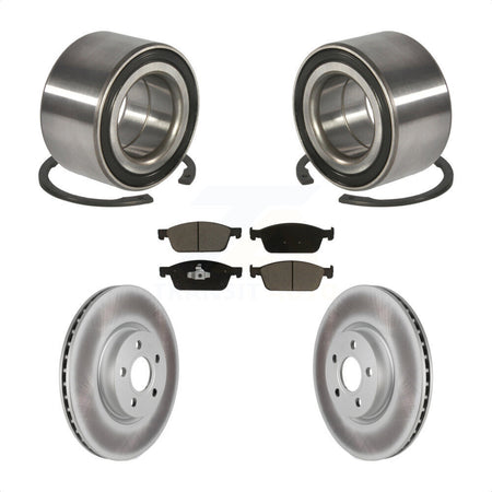 Front Wheel Bearing Coated Disc Brake Rotor And Ceramic Pads Kit For Ford Transit Connect KBB-118312