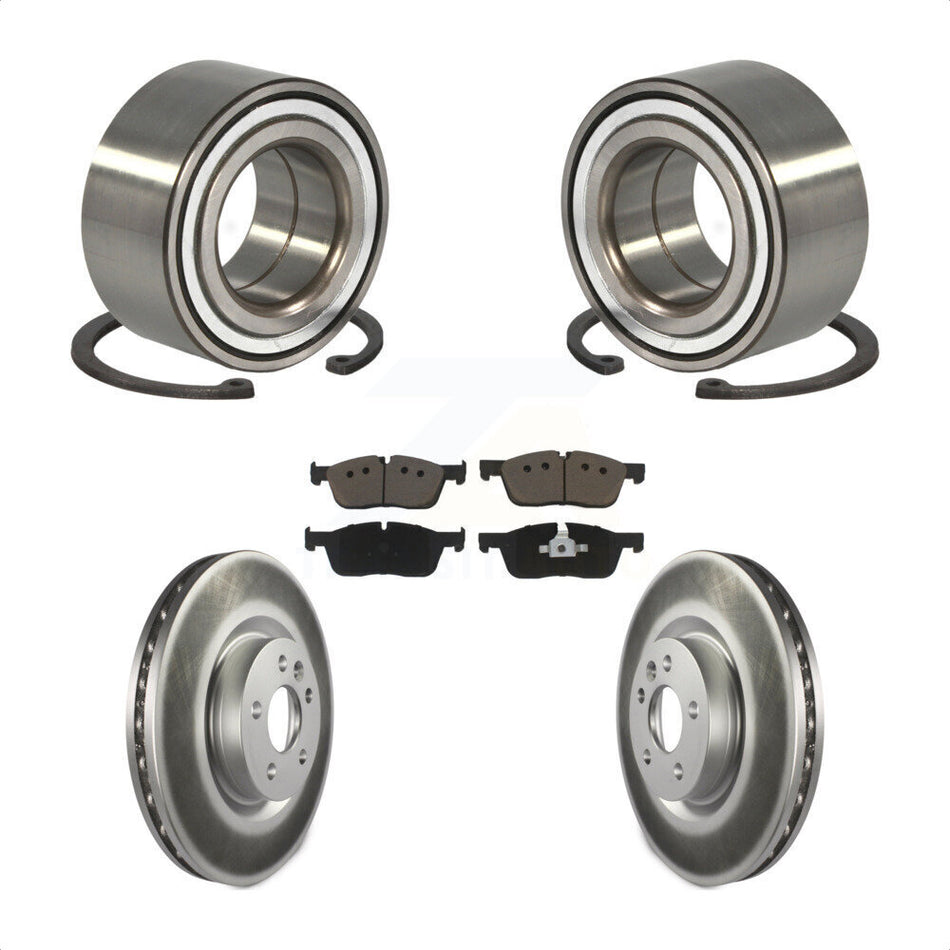 Front Wheel Bearing With Coated Disc Brake Rotors And Ceramic Pads Kit For Land Rover Discovery Sport Range Evoque Jaguar E-Pace KBB-118394