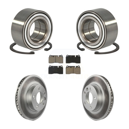 Front Wheel Bearing Coated Disc Brake Rotors And Ceramic Pads Kit For Volkswagen Touareg KBB-118429