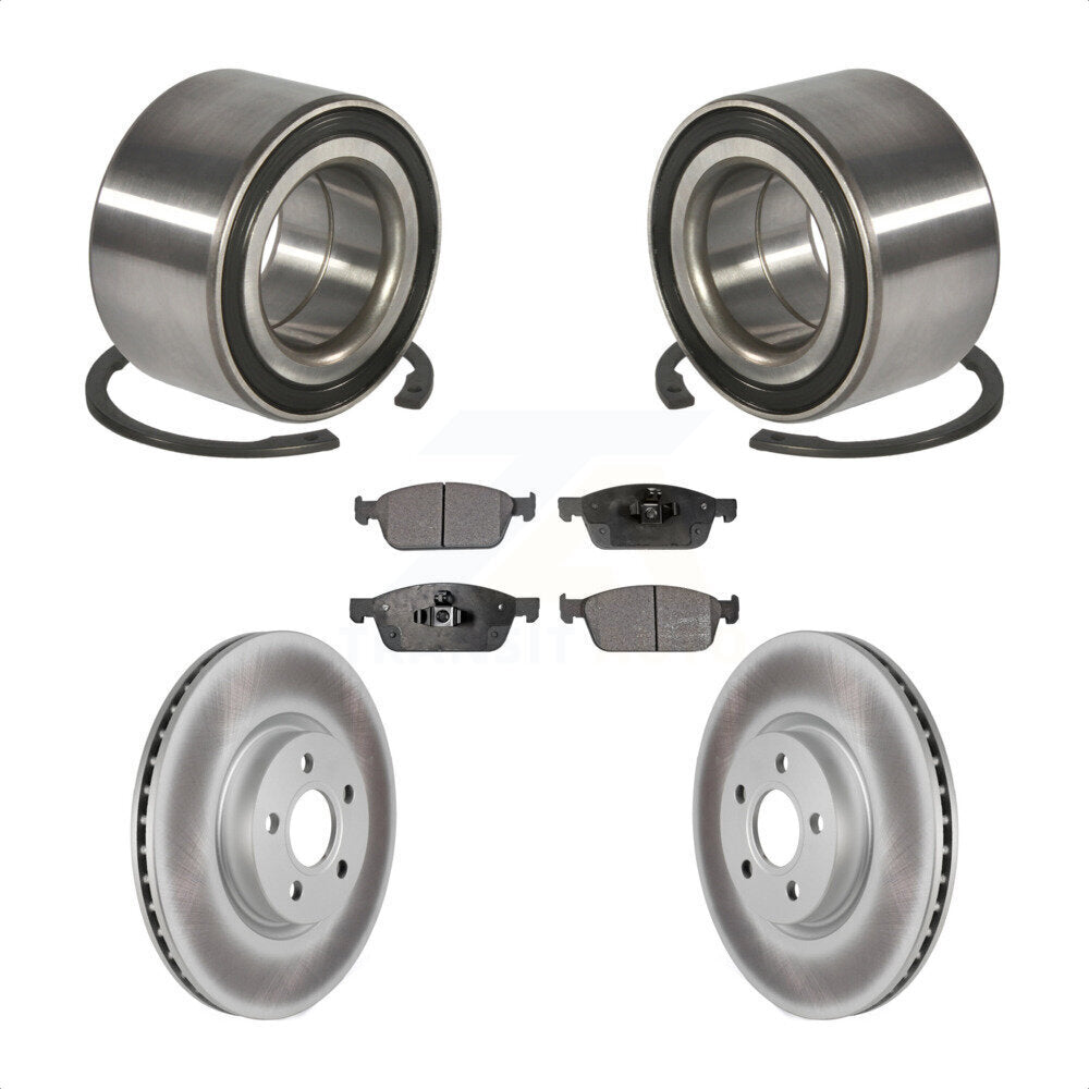 Front Wheel Bearing Coated Disc Brake Rotors And Pads Kit For Ford Transit Connect KBB-118504