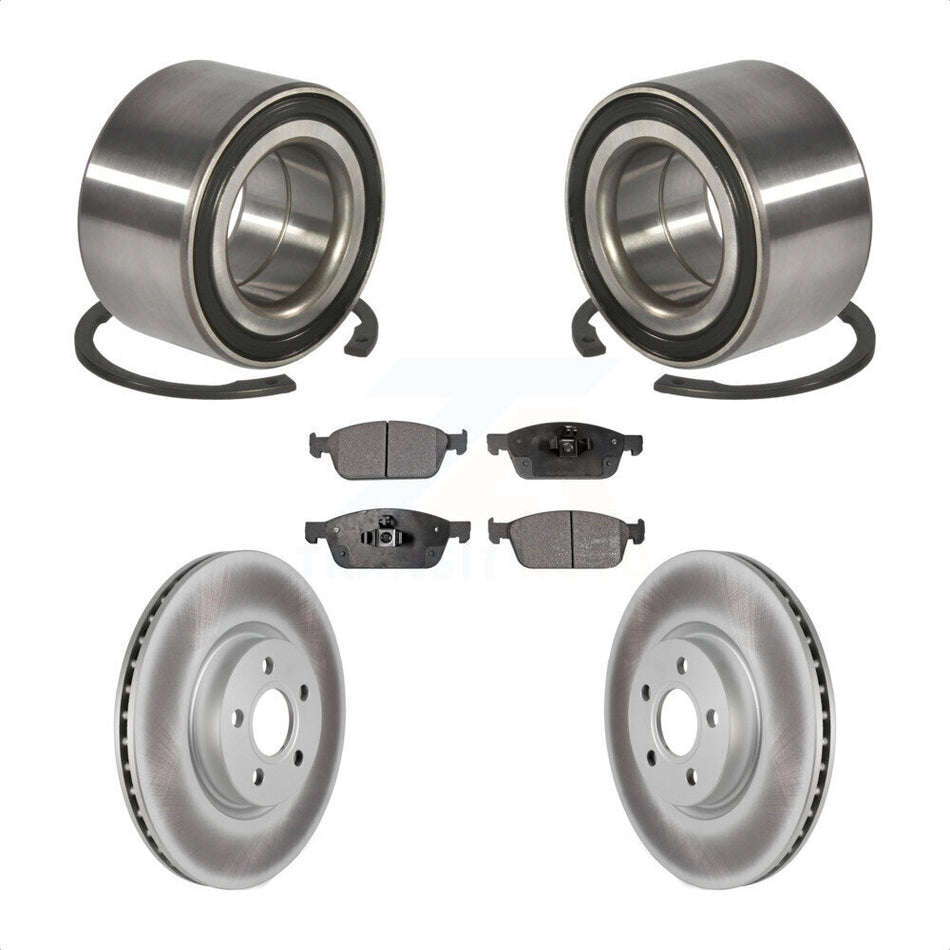 Front Wheel Bearing Coated Disc Brake Rotor And Ceramic Pads Kit For Ford Transit Connect KBB-118544