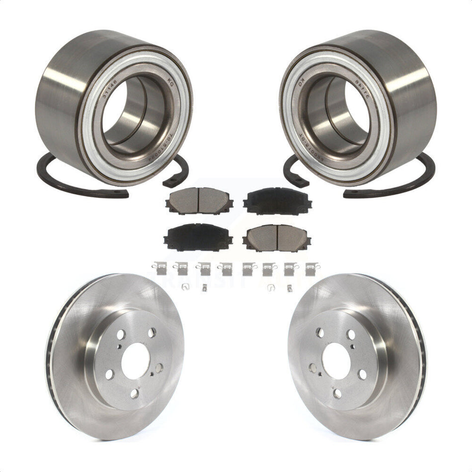 Front Wheel Bearing With Disc Brake Rotors And Ceramic Pads Kit For Toyota Prius Prime AWD-e KBB-118555