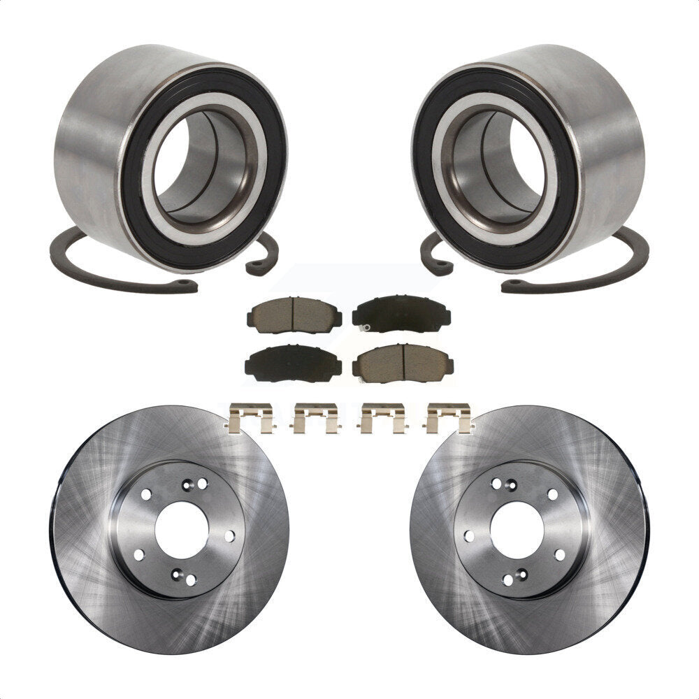 Front Wheel Bearing Brake Rotor Pads Kit For Honda Accord With 282mm Diameter KBB-118577